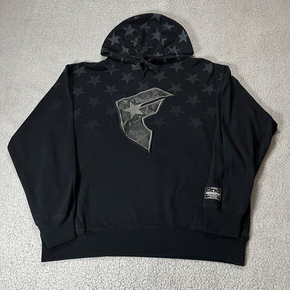 Famous Stars & Straps Hoodie Mens XL Vintage Y2K Sweatshirt Pullover AOP - Picture 1 of 16